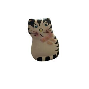 VNTG 1991 ALBERT E. PRICE CERAMIC‎ KITTY CAT BELL FIGURINE 4" CUTE